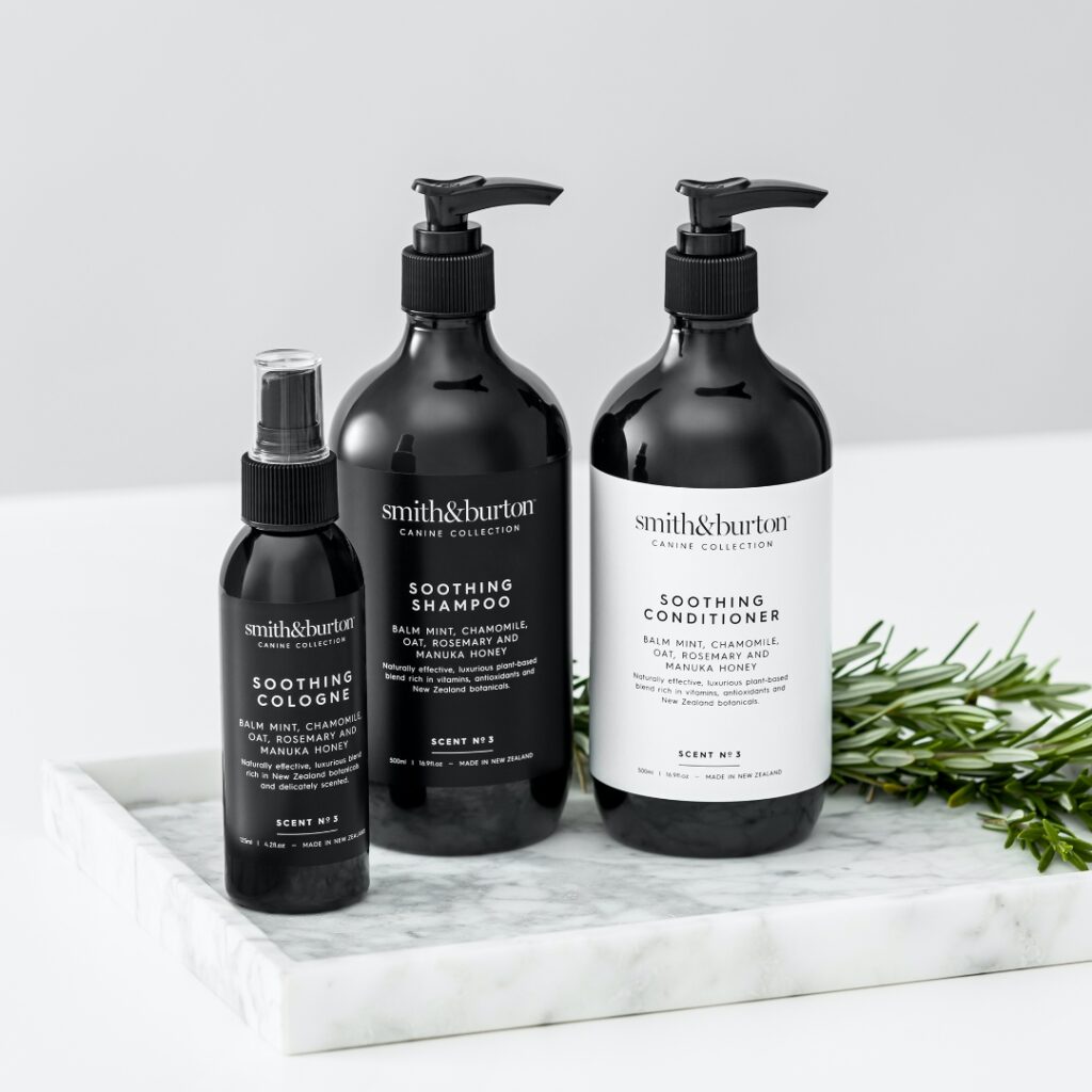 Après-shampoing apaisant naturel pour chien – peau sensible et réactive