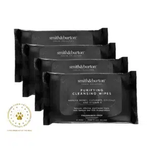 Lot de Lingettes nettoyantes naturelles pour chien, 4 paquets pour le prix de 3 – bambou biodégradable, sans parfum